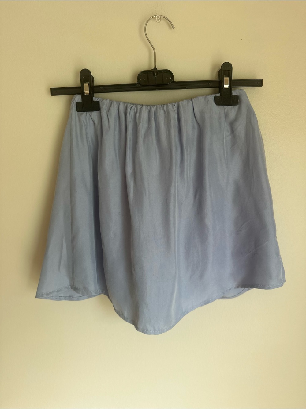 Pleat Collection Girls Cross front Skort Elastic Waist Snap Periwinkle Blue 12 - Picture 2 of 5